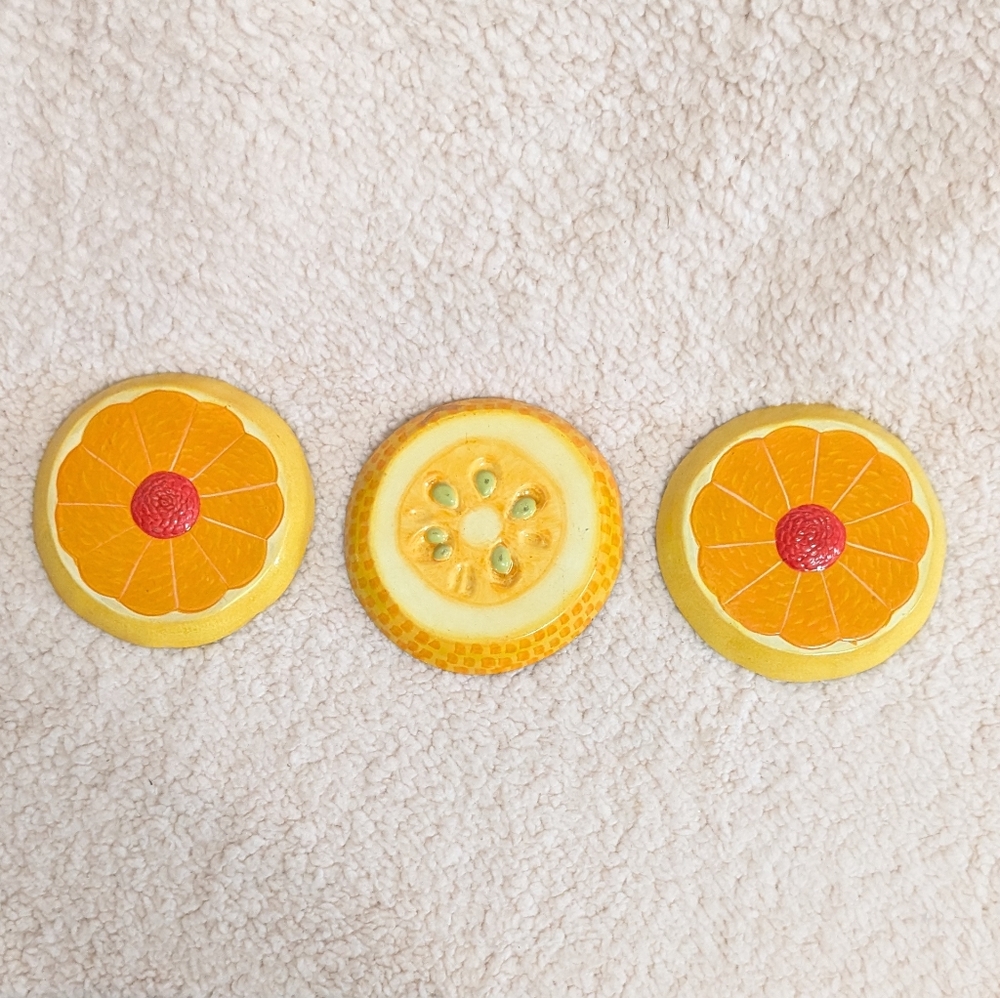 3 Vintage Citrus Magnets